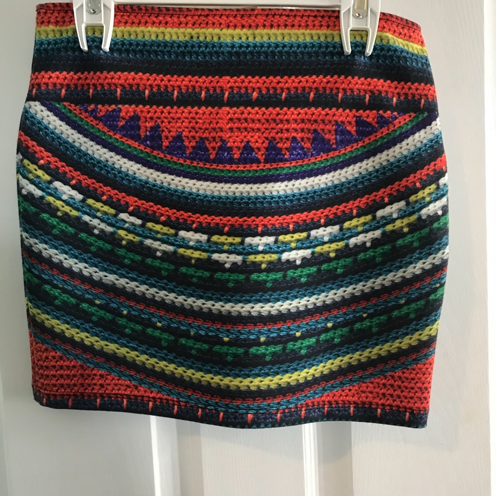 Multicolored pencil skirt